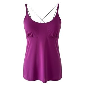 Victoria's Secret Purple Strappy Back Built in Bra Camisole Top Size Small